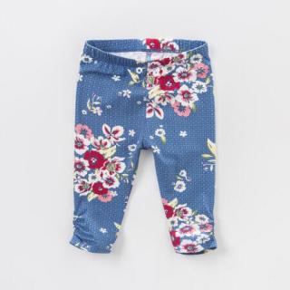 davebella戴维贝拉 DB969-E 秋冬新品女童碎花印花裤子 儿童宝宝打底裤 深蓝印花 66cm(12M（建议身高66cm）)