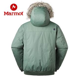 Marmot/土拨鼠秋冬运动舒适保暖鹅绒700蓬带帽厚重羽绒服男户外 鳄鱼绿4764 XXL 欧码偏大