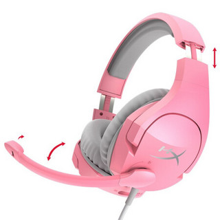 金士顿(Kingston) HyperX 毒刺头戴式办公游戏耳机pfs吃鸡神器幸运粉色 粉红色