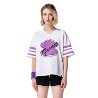 PaulFrank/大嘴猴 2020春夏休闲运动短袖T恤女夏宽松ins潮韩版慵懒风显瘦 白色 S