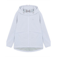 【20新品】乐卡克法国公鸡优雅时尚织带印花字母潮流梭织外套女 白色 XL
