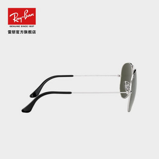 RayBan 雷朋太阳镜飞行员形蛤蟆镜酷炫潮流彩膜反光镜面护目镜0RB3025可定制 W3277银色镜框灰色反光镜片 【定制单拍不发，镜片需另拍】尺寸58