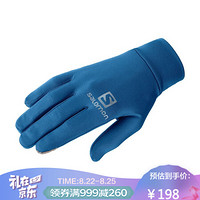 萨洛蒙（Salomon）男女款户外跑步运动贴合透气手套 AGILE WARM GLOVE U 深蓝色 C11844 XS