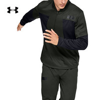 安德玛官方UA Fleece男子1/2拉链运动卫衣Under Armour1345215 绿色310 L