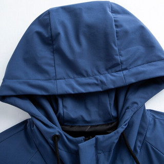 才子（TRIES）才子男装夹克男2020秋冬男士运动休闲外套连帽夹克2219530223 蓝色 2XL（180/96A）