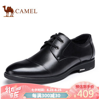 骆驼（CAMEL） 舒适牛皮办公英伦系带商务正装皮鞋 A032148030 黑色 39