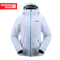 Running river奔流女士短款棉服冬季保暖滑雪外套L4973 白色002 M38