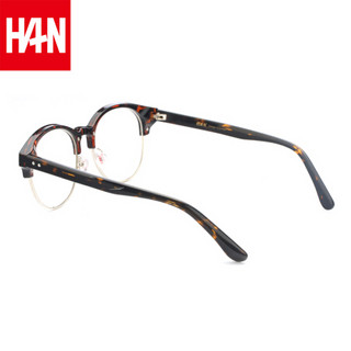 汉（HAN）近视眼镜框架男女款 圆框防辐射光学眼镜潮 49159 复古玳瑁 眼镜架