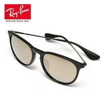 RayBan 雷朋太阳镜男女款全框时尚舒适彩膜反光镜面0RB4171F可定制 601/5A 黑色镜框金色反光镜片 【定制单拍不发，镜片需另拍】尺寸54