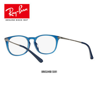 RayBan 雷朋光学镜架男女款全框舒适近视镜框0RX5349D 5591蓝色镜框 【定制单拍不发，镜片需另拍】尺寸53