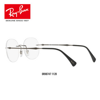 RayBan 雷朋2018新款光学镜架架男女近视镜框0RX8747 1128枪色镜框 【定制单拍不发，镜片需另拍】尺寸50