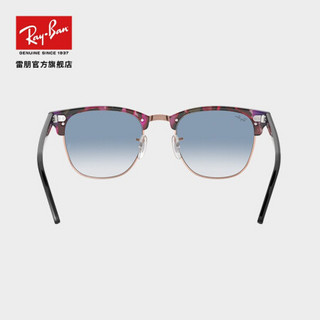 RayBan 雷朋太阳镜男款派对达人系列渐变板材轻质半框舒适ORB3016 12573F灰色斑点紫罗兰色镜框渐变蓝色镜片  【定制单拍不发，镜片需另拍】尺寸51