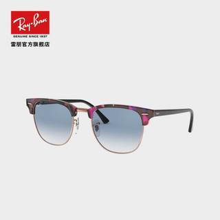 RayBan 雷朋太阳镜男款派对达人系列渐变板材轻质半框舒适ORB3016 12573F灰色斑点紫罗兰色镜框渐变蓝色镜片  【定制单拍不发，镜片需另拍】尺寸51