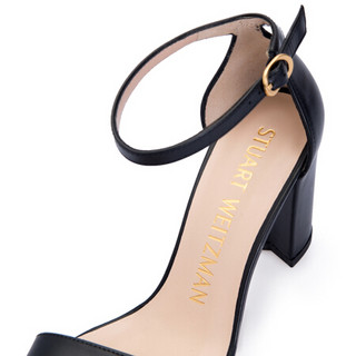 斯图尔特·韦茨曼 STUART WEITZMAN 女士黑色牛皮高跟凉鞋 NEARLYNUDE SMOOTH CALF BLACK 39