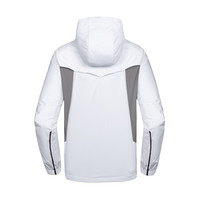 诺诗兰户外软壳衣 男式防风防水连帽休闲运动外套 GF085101 亮白色 S