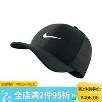 耐克Nike Aero Bill Classic 99可调节透气跑步运动旅行遮阳帽子3393871 BLACK WHITE ONE SIZE