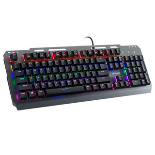 RAPOO 雷柏 GK500 104键 有线机械键盘 黑色 雷柏青轴 混光