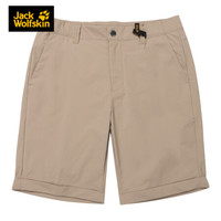 Jack Wolfskin/狼爪官方男裤20春夏新款户外弹力舒适吸湿透气防晒五分裤短裤5520091 5520091-5605/沙丘色 54 185/98A
