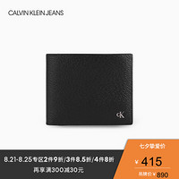 CK JEANS 2020春夏款 Logo简约短款票夹HP1405U8400 001-黑色