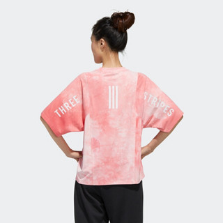 adidas 阿迪达斯 W MHE CWD DYE T 女子运动T恤 FM5257 粉色 M