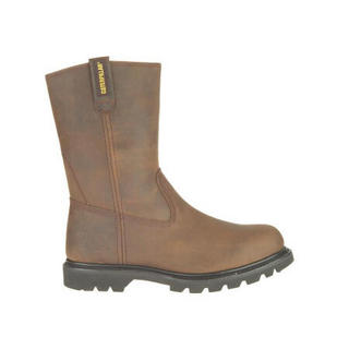 CAT卡特男鞋工装靴户外耐用防滑高帮钢头靴15943M Brown 11.5