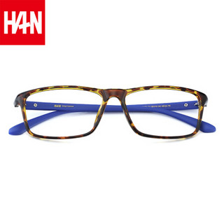 汉（HAN）眼镜框近视眼镜男女款 防辐射护目镜近视光学眼镜框架 49175 玳瑁色 眼镜架