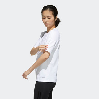 阿迪达斯官网 adidas neo W SS TEE 女装运动短袖T恤FN6555 白/白 A/S(160/84A)