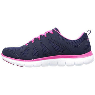 SKECHERS斯凯奇女鞋运动鞋休闲鞋轻质缓震低帮12761 Navy/Hot Pink 6.5