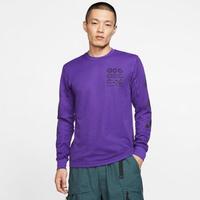 Nike耐克男士T恤圆领长袖印花上衣CD7656 Purple L