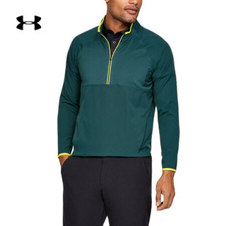 安德玛官方UA Storm男子1/2拉链运动卫衣Under Armour1327011 绿色366 XL