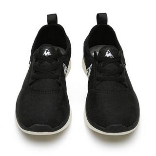 乐卡克公鸡舒适织物透气休闲时尚运动鞋跑步鞋男女CMT-183235 黑色 35
