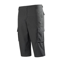 诺诗兰春夏户外男式经典素色多口袋休闲中裤 GQ085199 暗影黑色 XXXL