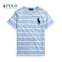 Ralph Lauren/拉夫劳伦男童 2020年夏季条纹平纹针织T恤33733 400-蓝色 7