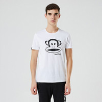 Paul Frank大嘴猴夏季圆领运动短袖t恤男潮韩版半袖青年宽松 白色 XL