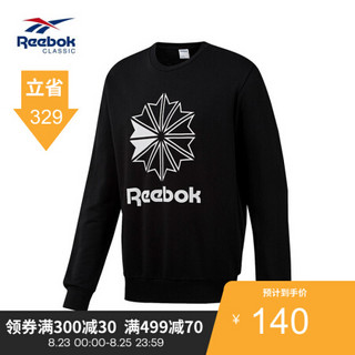 Reebok锐步男子复古休闲卫衣Big Crew 冬季潮流款FKR22 DT8132_黑色 A/XL