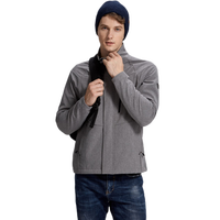 诺诗兰秋冬户外男式防风保暖休闲风雪外套 GF085X09 地毯麻灰色 S