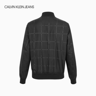 CK JEANS 2020秋冬款男装 时尚LOGO棒球领单夹克J316059 BAE-黑色 L