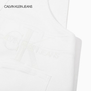 CK JEANS 2020春夏女装刺绣LOGO牛仔背带短裙 J213368 1CD-白色 M