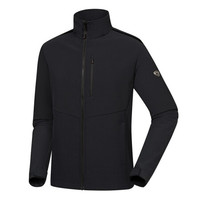 诺诗兰秋冬户外男士软壳夹克 防风保暖舒适风雪外套 GF055593 纯黑色X07 XL