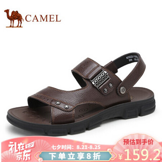 骆驼（CAMEL） 商务休闲凉鞋男耐磨时尚透气沙滩鞋 A022211082 棕色 40