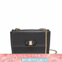 Ferragamo菲拉格慕女包斜挎包链条包商务百搭时尚新潮休闲日常 黑色