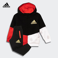 阿迪达斯官网 adidas LK CNY HDY SET 小童装训练运动套装FU3578 如图 104CM