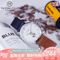 维多利亚·海德VICTORIA HYDE手表英伦复古女士vh手表时尚石英腕表个性女表真皮表带 VH7004L