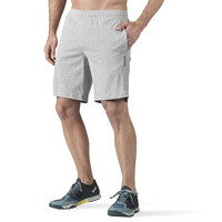 Reebok锐步男款运动裤短裤下装抽绳纯色运动健身AJ3095 Grey L