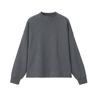 MUJI 無印良品 女士立领卫衣 BBC08A0A 炭灰色 M-L