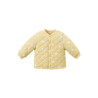 davebella戴维贝拉冬天新品男女童加厚保暖棉服 婴儿宝宝棉衣内胆 DB12755 黄底印花 66cm(12M(建议身高59-66cm))