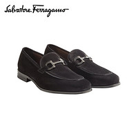 菲拉格慕(Salvatore Ferragamo)男士GANCINI牛剖层革便鞋0725387_3E _ 90 （20SS春夏）七夕礼物（送男友）