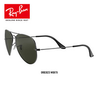 RayBan雷朋飞行员形雷朋经典飞行员系列太阳镜男女款0RB3025 W0879 枪色镜框绿色镜片 尺寸55