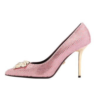 商品versace范思哲女鞋高跟鞋时尚高雅施华洛奇水晶装饰 美杜莎头像细