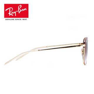 RayBan雷朋太阳镜男女款金属镜框时尚潮流渐变墨镜0RB3588可定制 9060I8酒红色镜框紫罗兰渐变镜片 【定制单拍不发，镜片需另拍】尺寸55